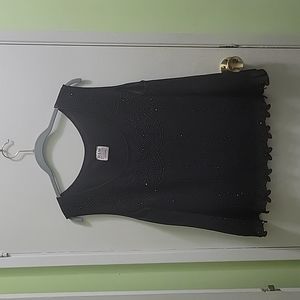 Black beaded tank top